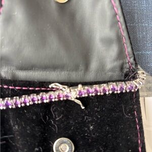 Bling Jewelry Purple and Silver Earrings